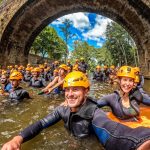 Caminhada aquática no rio Ceira, em Góis, Coimbra, uma experiência de soft canyoning perfeita para trilha aquática e aventura na natureza.